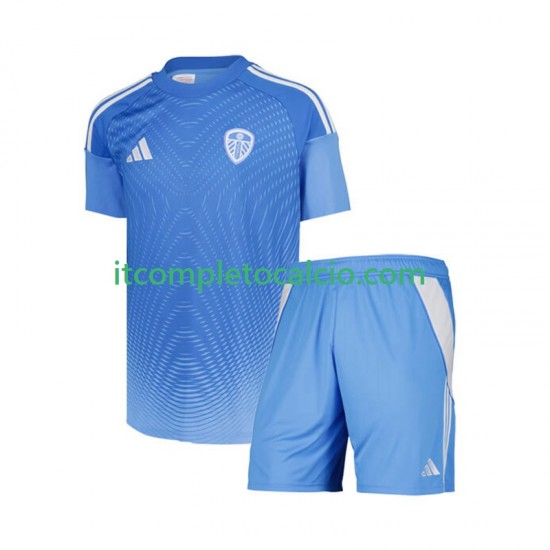Maglia Leeds United Portiere Divisa Home 2025-2026 Manica Corta ,Bambino