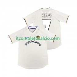 Maglia Leeds United KEANE 7 2000 2001 Retro Divisa Home Manica Corta ,Uomo