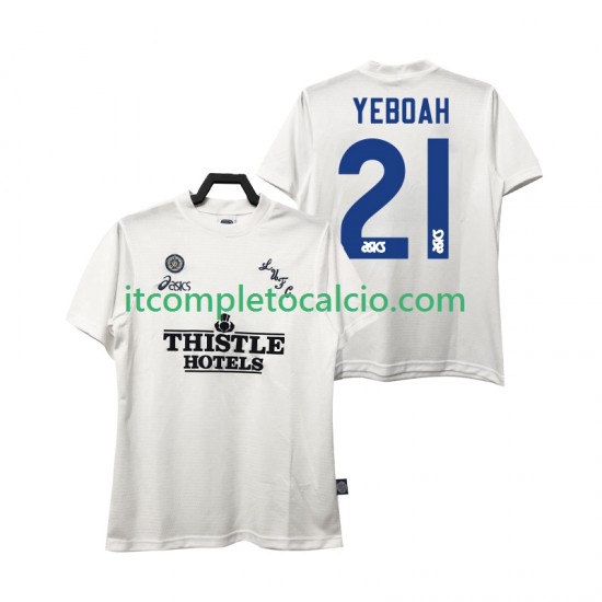 Maglia Leeds United YEBOAH 21 1995 1996 Retro Divisa Home Manica Corta ,Uomo