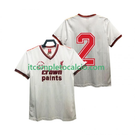 Maglia Liverpool 2 1985 1986 Retro Divisa Away Manica Corta ,Uomo