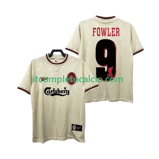 Maglia Liverpool FOWLER 9 1996 1997 Retro Divisa Away Manica Corta ,Uomo