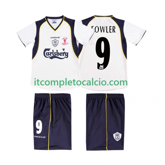 Maglia Liverpool FOWLER 9 LWP 2001 Retro Divisa Away 2002 Manica Corta ,Uomo