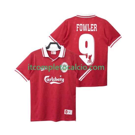 Maglia Liverpool FOWLER 9 1996 Retro Divisa Home 1998 Manica Corta ,Uomo