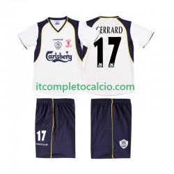 Maglia Liverpool GERRARD 17 LWP 2001 Retro Divisa Away 2002 Manica Corta ,Uomo