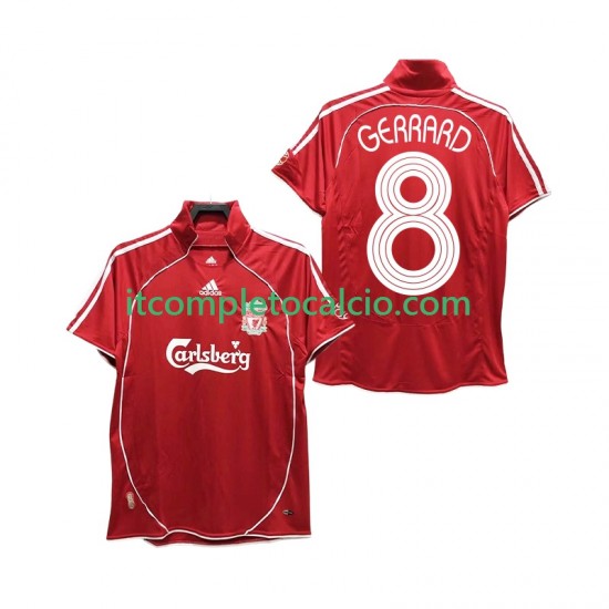 Maglia Liverpool GERRARD 8 Retro Divisa Home 2008 2006 Manica Corta ,Uomo
