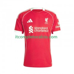 Maglia Liverpool Divisa Home 2025-2026 Manica Corta ,Uomo