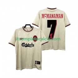 Maglia Liverpool MCMANAMAN 7 1996 1997 Retro Divisa Away Manica Corta ,Uomo