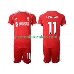 Maglia Liverpool Mohamed Salah 11 Divisa Home 2025-2026 Manica Corta ,Bambino