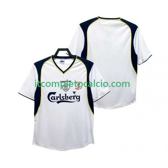 Maglia Liverpool 2001 Retro Divisa Away 2002 Manica Corta ,Uomo