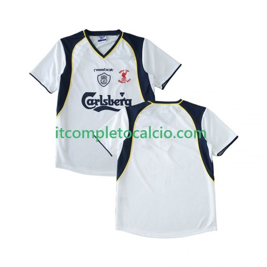 Maglia Liverpool LWP 2001 Retro Divisa Away 2002 Manica Corta ,Uomo