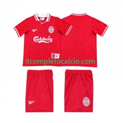Maglia Liverpool LWP 1996 1997 Retro Divisa Home Manica Corta ,Bambino