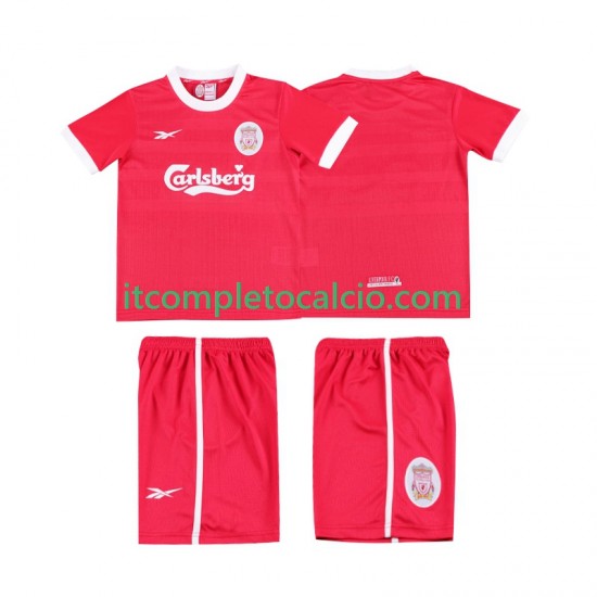 Maglia Liverpool LWP 1997 Retro Divisa Home 1998 Manica Corta ,Bambino