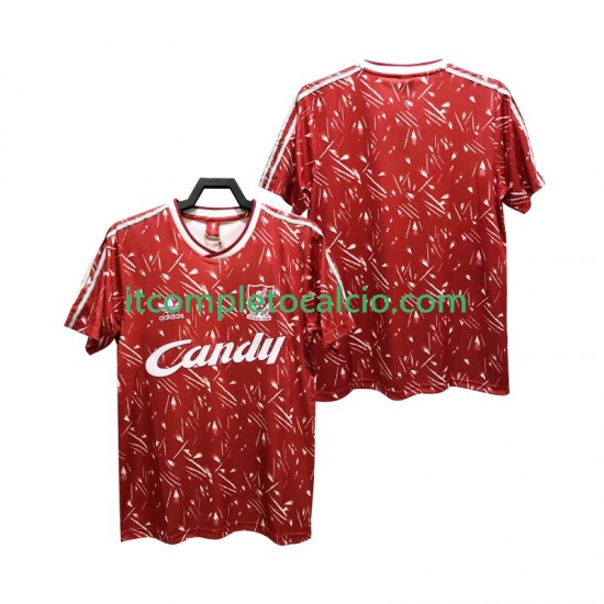Maglia Liverpool 1989 1991 Retro Divisa Home Manica Corta ,Uomo