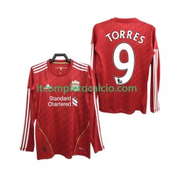 Maglia Liverpool Torres 9 2012 Retro Divisa Home 2010 Manica Lunga ,Uomo