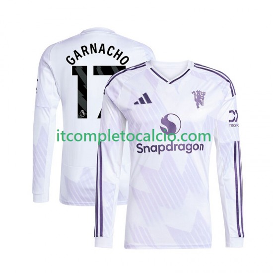 Maglia Manchester United Alejandro Garnacho 17 Divisa Away 2025-2026 Manica Lunga ,Uomo