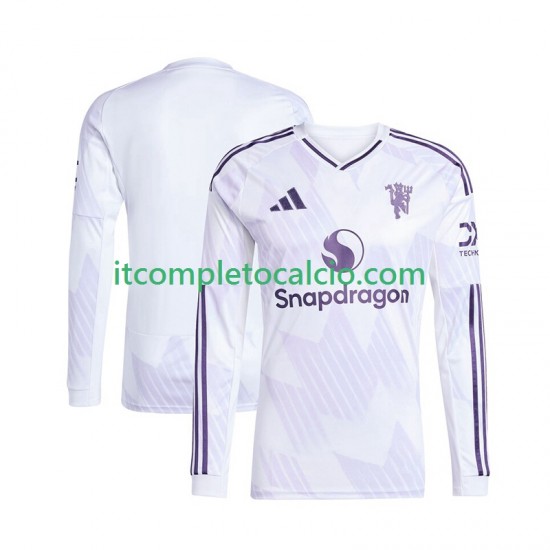 Maglia Manchester United Divisa Away 2025-2026 Manica Lunga ,Uomo