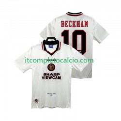 Maglia Manchester United BECKEHAM 10 1996 1997 Retro Divisa Away Manica Corta ,Uomo