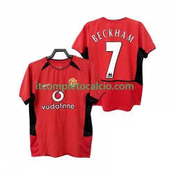 Maglia Manchester United BECKHAM 7 Retro Divisa Home 2004 2002 Manica Corta ,Uomo
