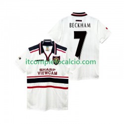 Maglia Manchester United Beckham 7 Retro Divisa Away 1998 1999 Manica Corta ,Uomo