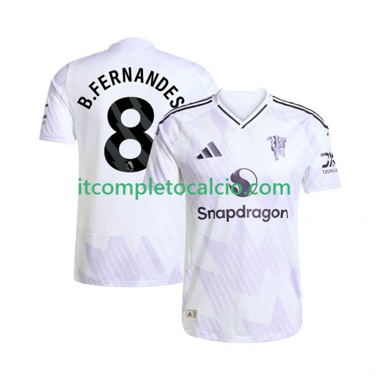 Maglia Manchester United Bruno Fernandes 8 Divisa Away 2025-2026 Manica Corta ,Uomo