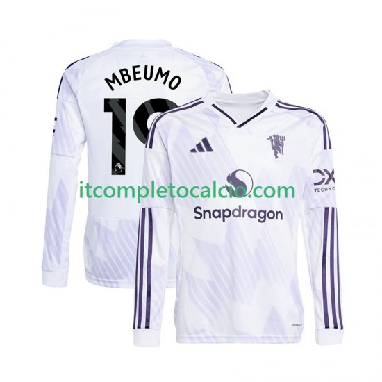 Maglia Manchester United Bryan Mbeumo 19 Divisa Away 2025-2026 Manica Lunga ,Uomo