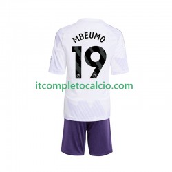 Maglia Manchester United Bryan Mbeumo 19 Divisa Away 2025-2026 Manica Corta ,Bambino