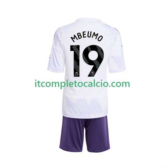 Maglia Manchester United Bryan Mbeumo 19 Divisa Away 2025-2026 Manica Corta ,Bambino