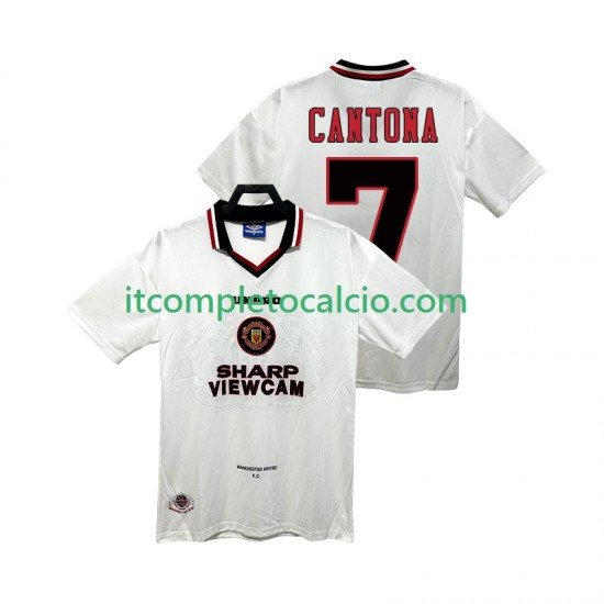 Maglia Manchester United CANTONA 7 1996 1997 Retro Divisa Away Manica Corta ,Uomo