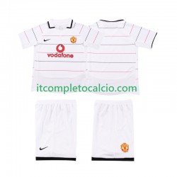 Maglia Manchester United 2003 Retro Terza Divisa 2006 Manica Corta ,Bambino