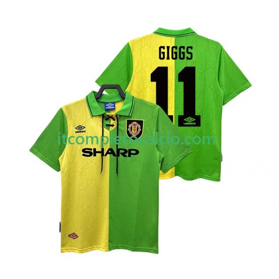 Maglia Manchester United GIGGS 11 1992 Retro Divisa Away 1994 Manica Corta ,Uomo
