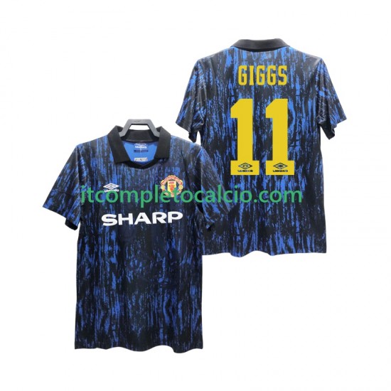 Maglia Manchester United GIGGS 11 1993 Retro Divisa Home Manica Corta ,Uomo