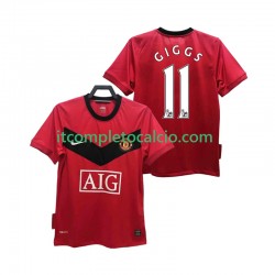 Maglia Manchester United GIGGS 11 2009 Retro Divisa Home 2010 Manica Corta ,Uomo