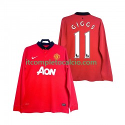 Maglia Manchester United GIGGS 11 2013 2014 Retro Divisa Home Manica Lunga ,Uomo