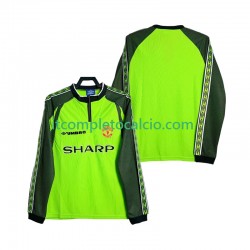 Maglia Manchester United 2000 Portiere Retro Divisa Home 1998 Manica Lunga ,Uomo