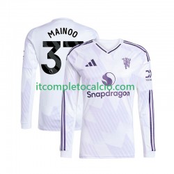 Maglia Manchester United Kobbie Mainoo 37 Divisa Away 2025-2026 Manica Lunga ,Uomo