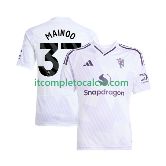 Maglia Manchester United Kobbie Mainoo 37 Divisa Away 2025-2026 Manica Corta ,Uomo