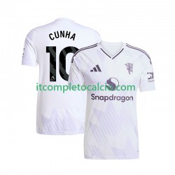 Maglia Manchester United Matheus Cunha 10 Divisa Away 2025-2026 Manica Corta ,Uomo