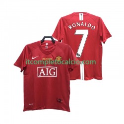 Maglia Manchester United RONALDO 7 2007 Retro Divisa Home 2008 Manica Corta ,Uomo