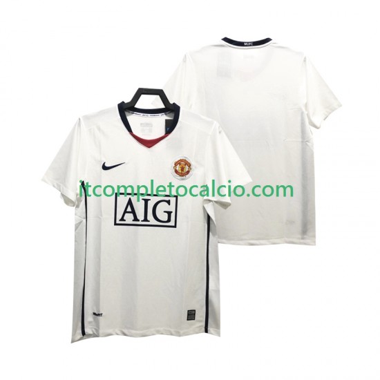 Maglia Manchester United Premier League 2009 Retro Divisa Away 2008 Manica Corta ,Uomo