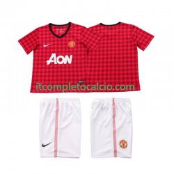Maglia Manchester United 2012 2013 Retro Divisa Home Manica Corta ,Bambino