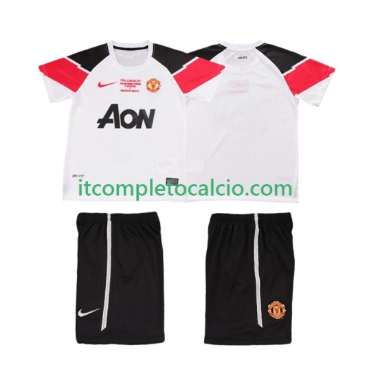 Maglia Manchester United Champions League 2012 Retro Terza Divisa 2011 Manica Corta ,Bambino