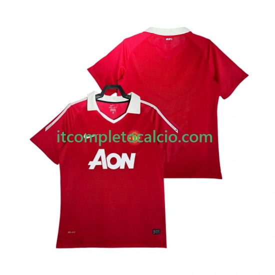 Maglia Manchester United Retro Divisa Home 2011 2010 Manica Corta ,Uomo