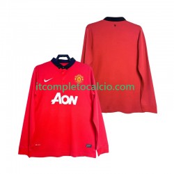Maglia Manchester United 2013 2014 Retro Divisa Home Manica Lunga ,Uomo