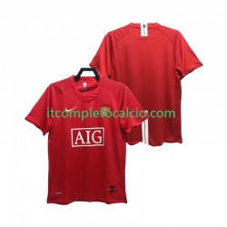 Maglia Manchester United Premier League 2007 Retro Divisa Home 2008 Manica Corta ,Uomo