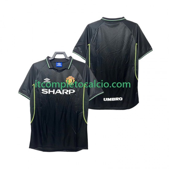 Maglia Manchester United Retro Terza Divisa 1998 1999 Manica Corta ,Uomo