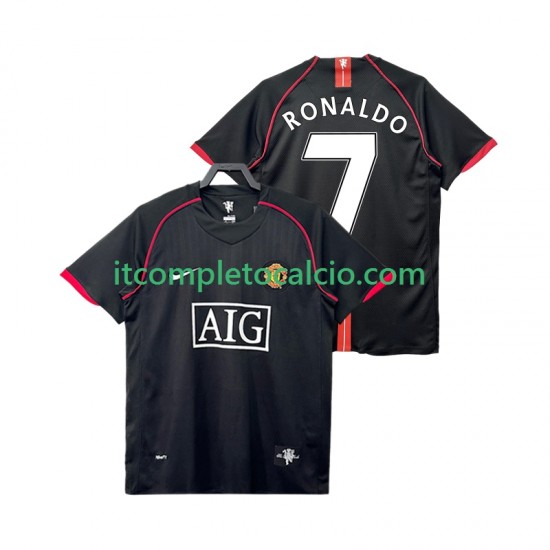 Maglia Manchester United Ronaldo 7 2007 Retro Divisa Away 2008 Manica Corta ,Uomo