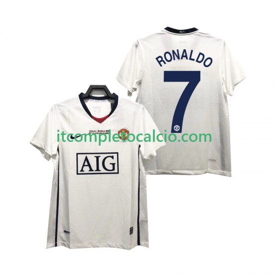Maglia Manchester United Ronaldo 7 Champions League 2009 Retro Divisa Away 2008 Manica Corta ,Uomo