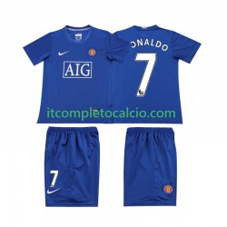 Maglia Manchester United Ronaldo 7 2009 Retro Terza Divisa 2008 Manica Corta ,Bambino