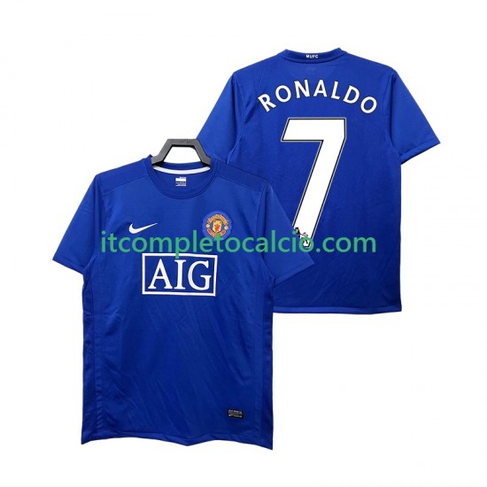 Maglia Manchester United Ronaldo 7 2009 Retro Terza Divisa 2008 Manica Corta ,Uomo