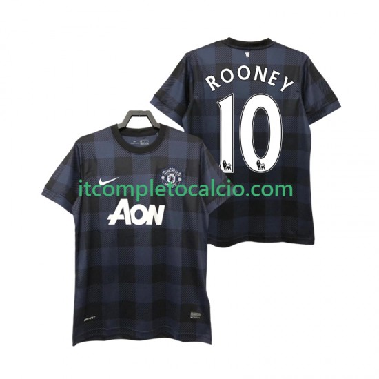 Maglia Manchester United Rooney 10 2013 2014 Retro Divisa Away Manica Corta ,Uomo